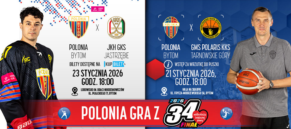 Sportowe emocje i pomaganie w jednym. Polonia Bytom gra dla WOŚP podczas derbów i meczu hokejowego.